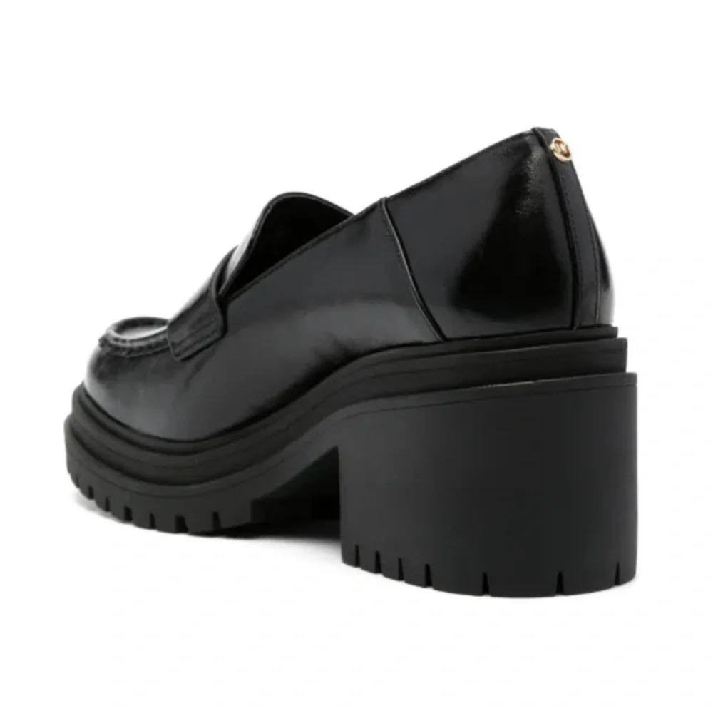 Michael Michael Kors Calf Leather Loafers in Black Size 10 - Picture 3 of 6